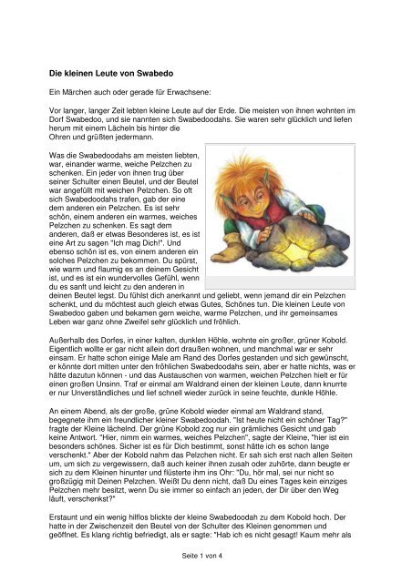 Die Kleinen Leute Von Swabedo Takomi