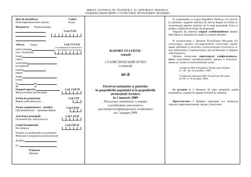 Nr.6 - Biroul NaÅ£ional de StatisticÄ