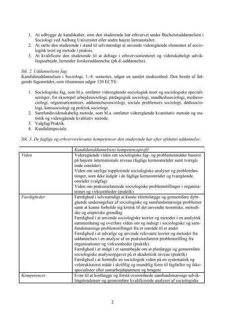 1. semester - Det Samfundsvidenskabelige Fakultet - Aalborg ...