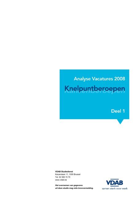 Studie 2008, deel 1 - VDAB