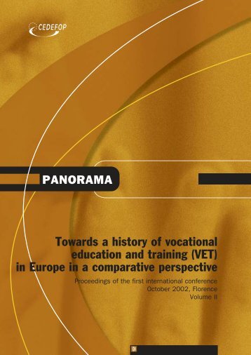Towards a history of vocational education and training (VET) - Europa