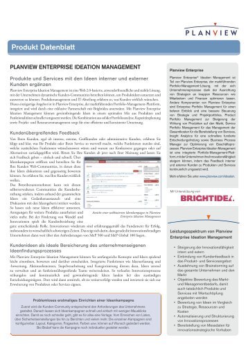 Planview Enterprise Ideation Management