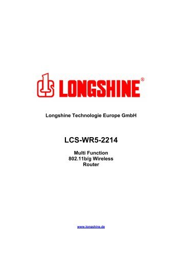 LCS-WR5-2214 - LONGSHINE