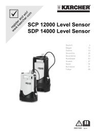 SCP 12000 Level Sensor SDP 14000 Level Sensor - Karcher