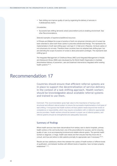 Task Shifting - Global Recommendations and Guidelines - unaids