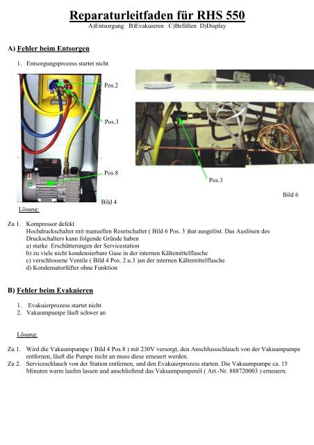 Reparaturleitfaden fÃ¼r RHS 550 - WAECO - AirCon Service