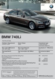 Download Specification Sheet - BMW - Lee Motors Auto Care