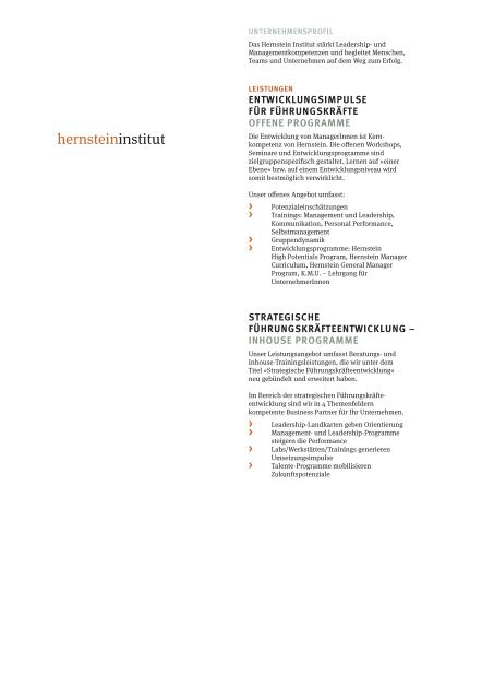 Programm downloaden - Hernstein Institut für Management und ...