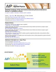 Detailed analysis of the microwave-detected photoconductance ...