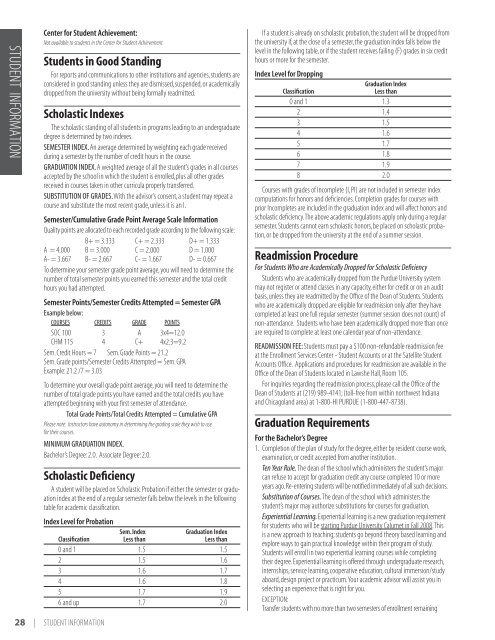 Academic Catalog 2010-2011 (Complete pdf file) - Purdue ...