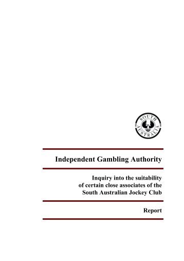 SAJC--report of inquiry into suitability of close associates - Portellos ...