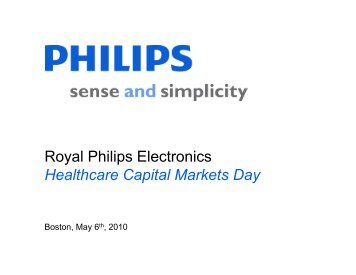 Royal Philips Electronics Healthcare Capital Markets Day
