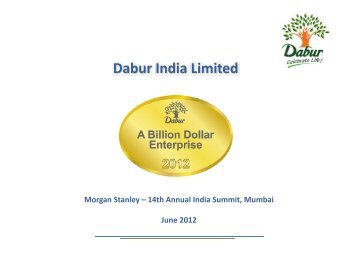 Consumer Care Categories - Dabur India Limited