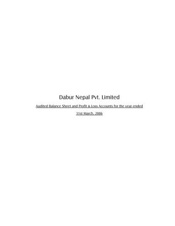 Dabur Nepal Pvt. Limited - Dabur India Limited