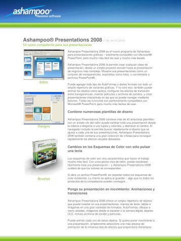 AshampooÂ® Presentations 2008