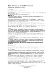 Lire nos conditions générales de vente - Institut Michelle Defrance