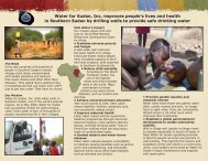 Water For Sudan Brochure - Matching Grants