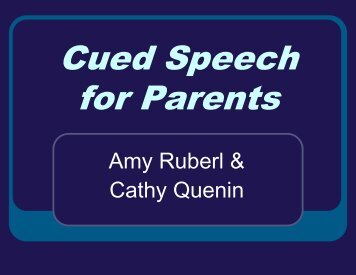 Cued Speech for Parents [PDF]