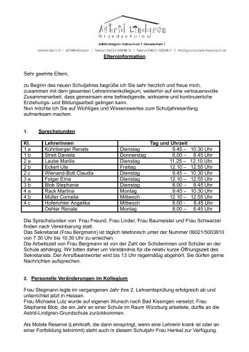 diesen Elternbrief als .pdf laden - Grundschule Hösbach