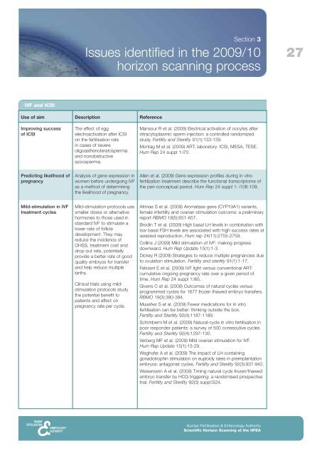 Annual report 2009/10 - Human Fertilisation and Embryology Authority