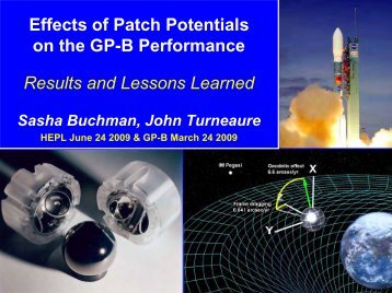 Effects of Patch Potentials on the GP-B ... - Gravity Probe B