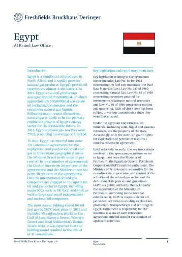 Egypt oil and gas report - Freshfields