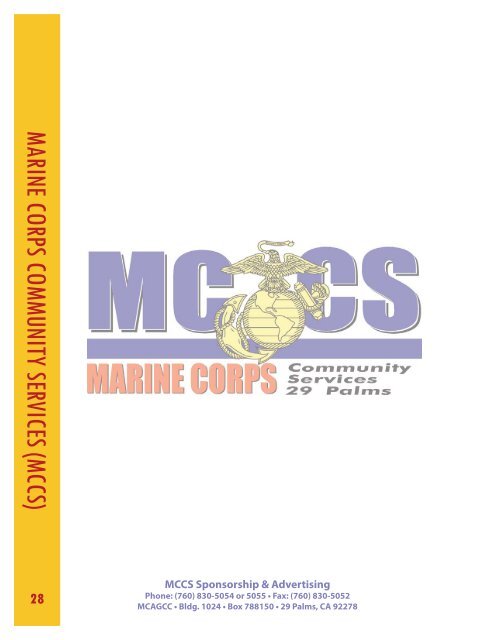 MARINE CORPS COMMUNITY SE