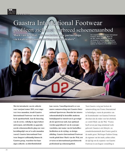 Gaastra International Footwear - The right SIZE