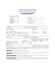 MATERIAL SAFETY DATA SHEET FINISH KARE PRODUCTS, INC ...