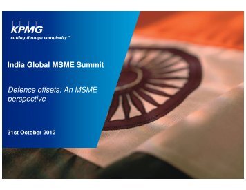 India Global MSME Summit Defence offsets: An MSME ... - CII