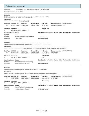 Offentleg journal 04 23 2013.pdf - Helse FÃ¸rde