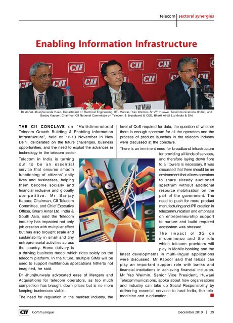 CII Communique - December, 2010