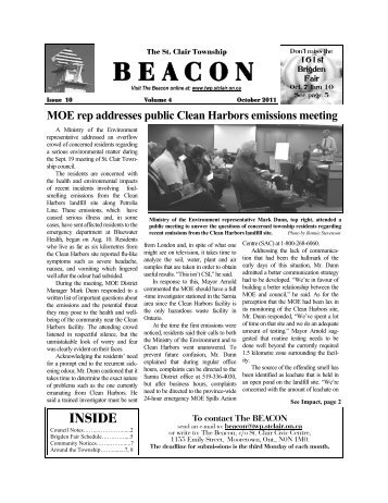 Beacon pages October 2011 - The Township of St. Clair