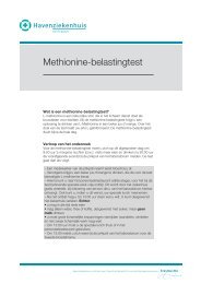 Methionine-belastingtest - Havenziekenhuis Rotterdam