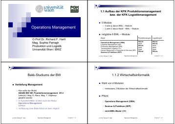 Operations Management - Lehrstuhl fÃ¼r Produktion und Logistik ...