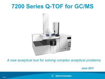 7200 Series Q-TOF for GC/MS