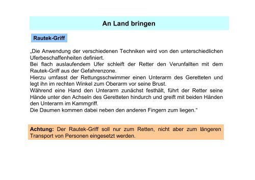 An Land bringen - Wasserwacht Krumbach