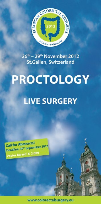 29th November 2012 St.Gallen, Switzerland ProCtology ... - SGC-SSC