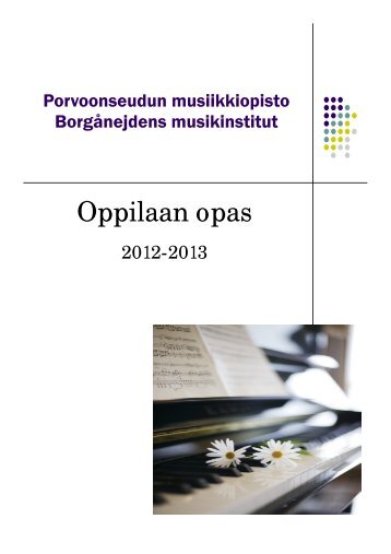 Oppilaan opas lukuvuodelle 2012-2013 - Porvoo