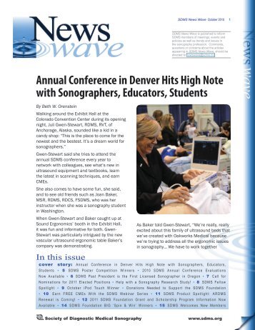 Annual Conference in Denver Hits High Note with Sonographers ...