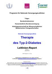 Therapie des Typ-2-Diabetes - Nationale VersorgungsLeitlinien