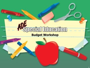 SpED Finance Powerpoint - ADE Special Education