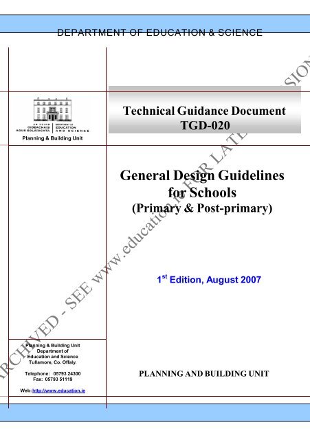 TGD-020 - General Design Guidelines for Schools - Department of ...