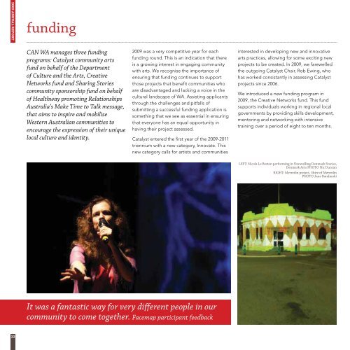 Download Annual Report 2009 - Community Arts Network Western ...