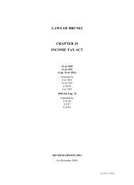 LAWS OF BRUNEI CHAPTER 35 INCOME TAX ACT - Mof.gov.bn