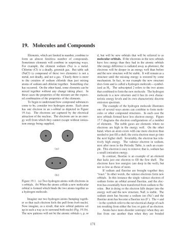 Chapter 19: Molecules and Compounds