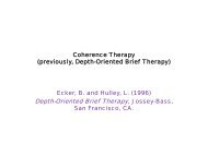 Coherence Therapy (previously, Depth-Oriented Brief Therapy)
