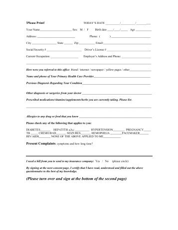 to Print Out New Patient Forms - Acupuncture & Herbs