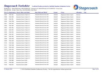 Stagecoach Yorkshire - Sheffield Omnibus Enthusiasts Society