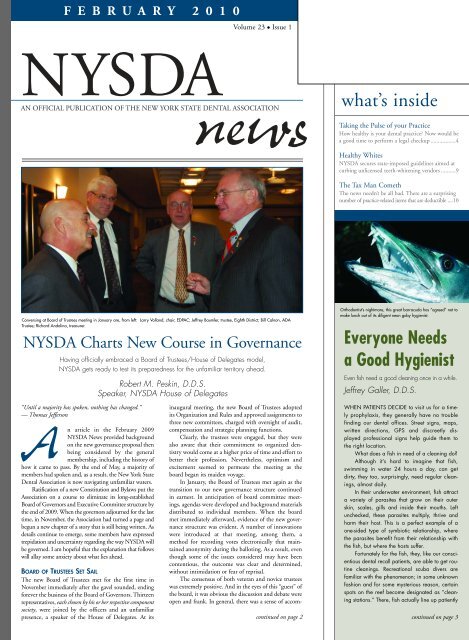 what's inside - New York State Dental Association